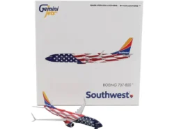 Boeing 737 800 Commercial Aircraft Southwest Airlines Freedom One United States Flag Livery 1/400 Diecast Model Airplane GeminiJets GJ2039