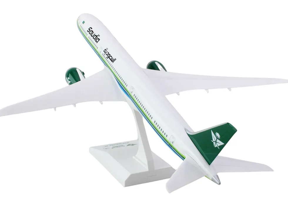 Boeing 787-10 Commercial Aircraft "Saudia Airlines" White with Green and Blue Stripes (Snap-Fit) 1/200 Plastic Model by Skymarks