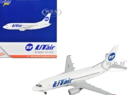 Boeing 737 500 Commercial Aircraft UTair White 1/400 Diecast Model Airplane GeminiJets GJ1582