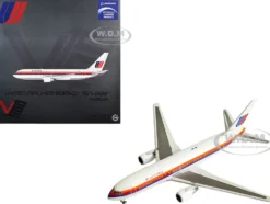 Boeing 767-200 Commercial Aircraft "United Airlines" (N606UA) White with Stripes 1/400 Diecast Model Airplane by V1:400