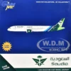 Boeing 787-9 Commercial Aircraft with Flaps Down "Saudia Airline" (HZ-ARB) White with Tail Graphics 1/400 Diecast Model Airplane by GeminiJets