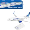 Boeing 737-800 Commercial Aircraft with Wi-Fi Dome "United Airlines" (N37267) White with Blue Tail (Snap-Fit) 1/130 Plastic Model by Skymarks