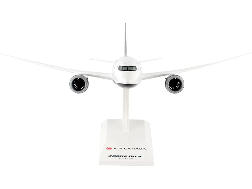 Boeing 787-8 Dreamliner Commercial Aircraft "Air Canada" (C-GHPQ) White with Black Tail (Snap-Fit) 1/200 Plastic Model by Skymarks