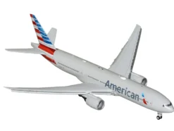 Boeing 777-200ER Commercial Aircraft with Flaps Down 