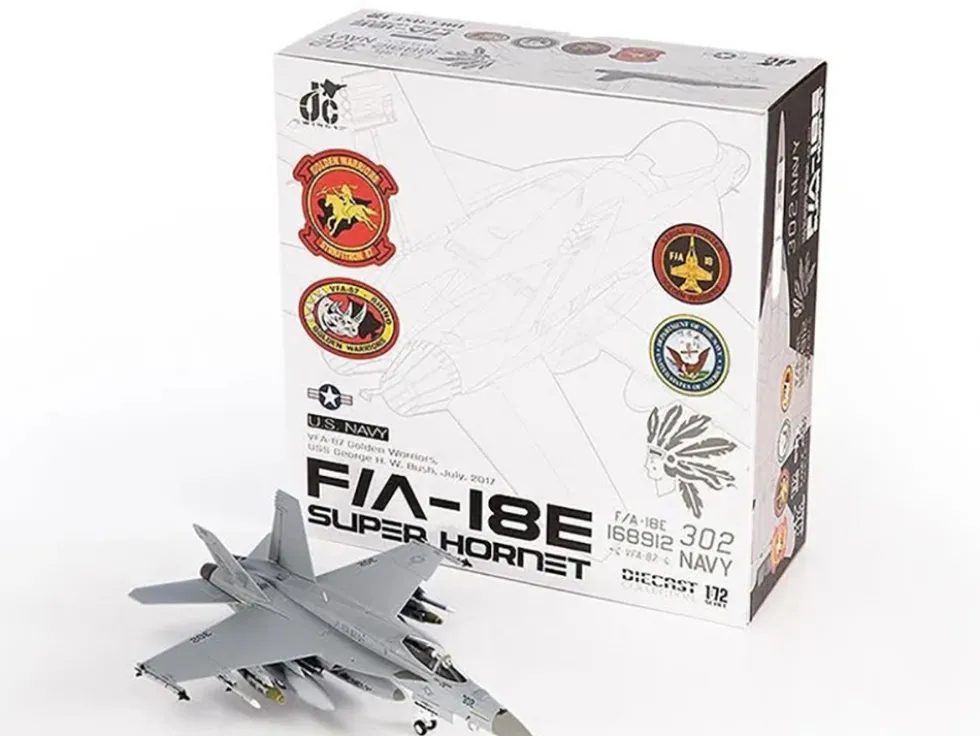 Boeing F/A-18E Super Hornet Aircraft "VFA-87 Golden Warriors, USS George H. W. Bush" (2017) United States Navy 1/72 Diecast Model by JC Wings