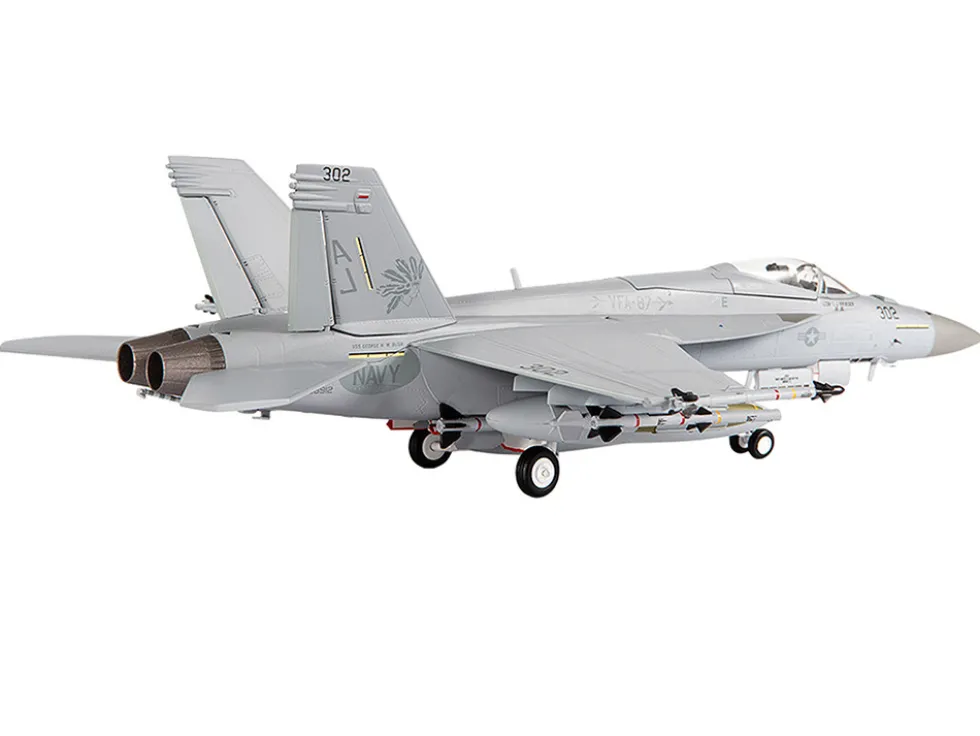 Boeing F/A-18E Super Hornet Aircraft "VFA-87 Golden Warriors, USS George H. W. Bush" (2017) United States Navy 1/72 Diecast Model by JC Wings