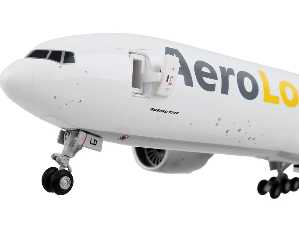 Boeing 777F Commercial Aircraft AeroLogic White Gemini 200 Interactive Series 1/200 Diecast Model Airplane GeminiJets G2BOX949