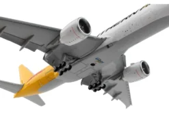 Boeing 777F Commercial Aircraft with Flaps Down Southern Air DHL White and Yellow 1/400 Diecast Model Airplane GeminiJets GJ2014F