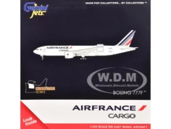 Boeing 777F Commercial Aircraft "Air France Cargo" (F-GUOC) White with Red and Blue Striped Tail "Interactive Series" 1/400 Diecast Model Airplane by GeminiJets