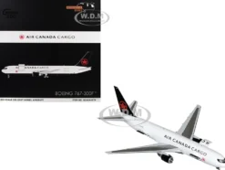 Boeing 767-300F Commercial Aircraft "Air Canada Cargo" (C-GXHM) White with Black Tail "Gemini 200 - Interactive Series" 1/200 Diecast Model Airplane by GeminiJets