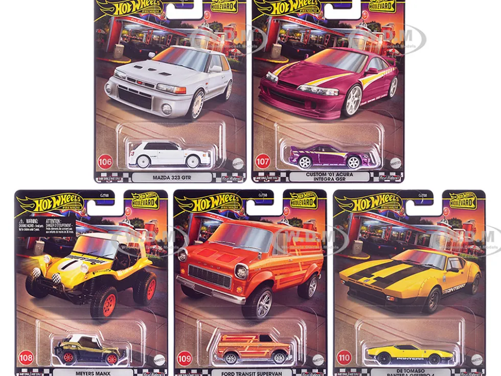 Boulevard 106-110 5 piece Set "Premium" 2024 Series Diecast Model Cars by Hot Wheels