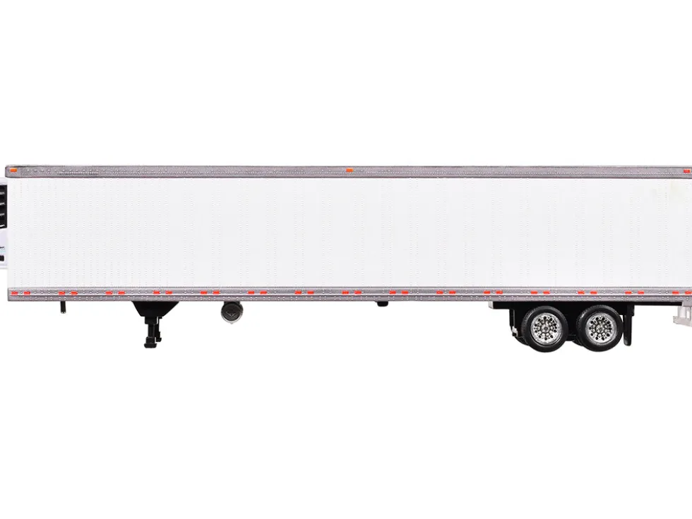 Box Trailer with Reefer White 1/87 (HO) Plastic Model by HO Logistics