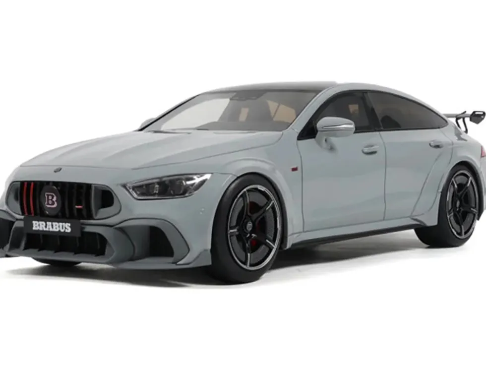 2024 Brabus Rocket 1000 Nardo Gray with Black Top 1/18 Model Car by GT Spirit