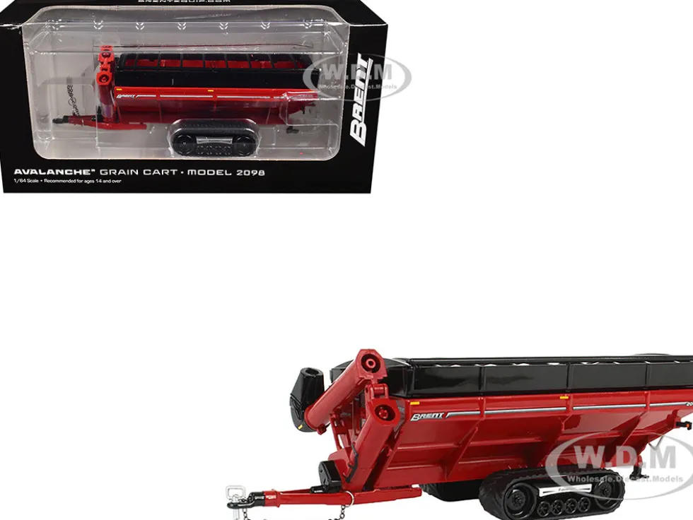 Brent 2098 Avalanche Grain Cart with Equalizer Tracks Red 1/64 Diecast Model by SpecCast