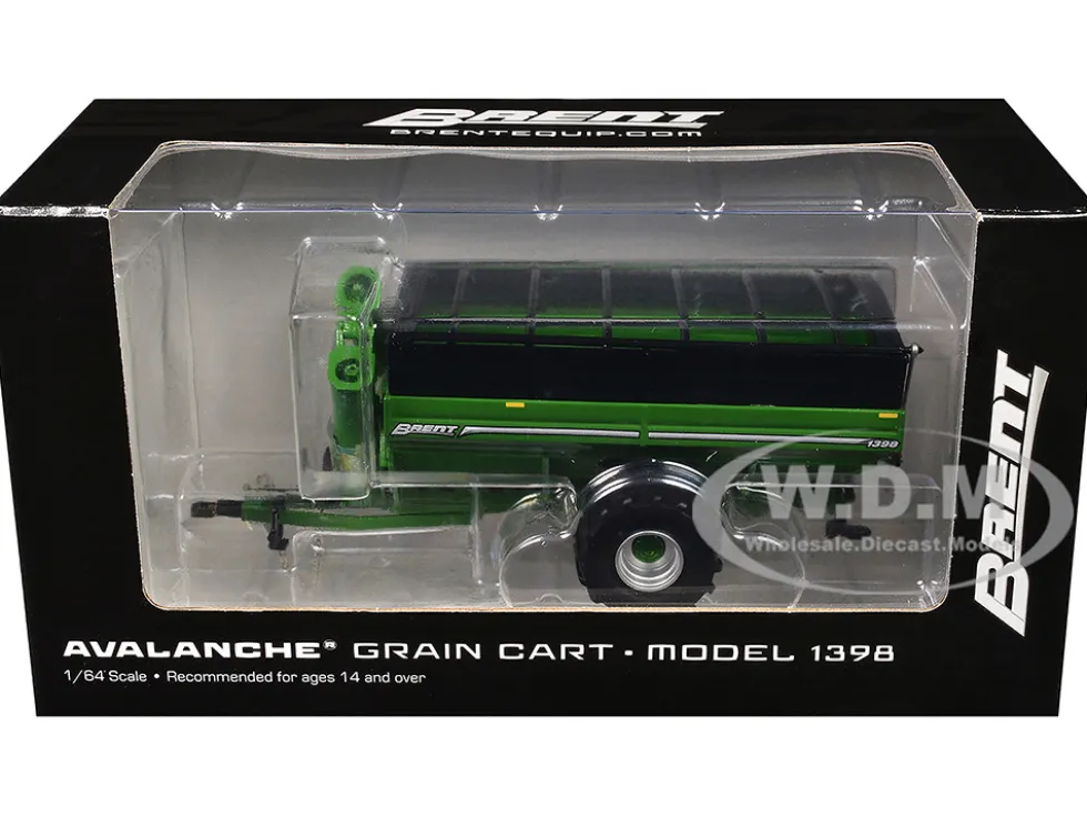 Brent 1398 Avalanche Grain Cart with Flotation Tires Green 1/64 Diecast Model by SpecCast