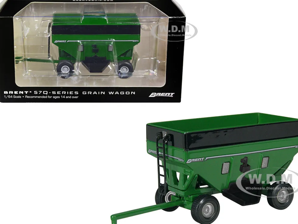 Brent 657Q Grain Train Wagon Green 1/64 Diecast Model SpecCast UBC034