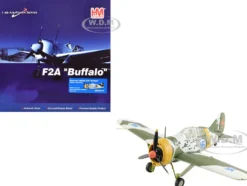 Brewster F2A Model 239 "Buffalo" Fighter Aircraft "BW364, LeLv 24, flown by Warrant Officer Ilmari Juutilainen" (1942) Finnish Air Force "Air Power Series" 1/48 Diecast Model by Hobby Master