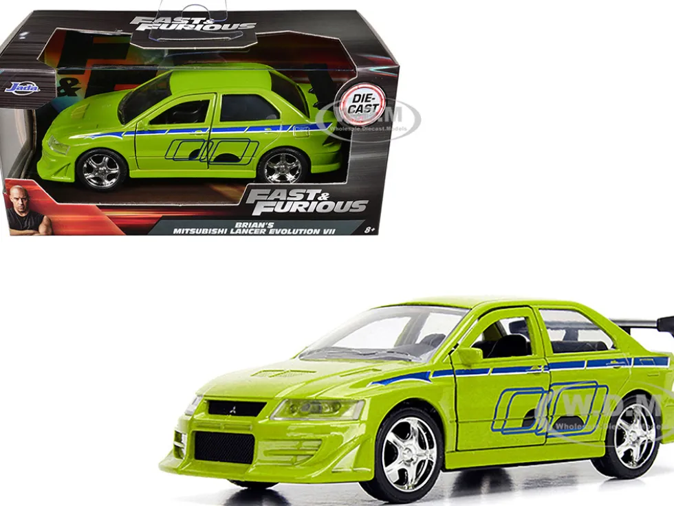 Brian's Mitsubishi Lancer Evolution VII Green Fast & Furious Movie 1/32 Diecast Model Car Jada 99789