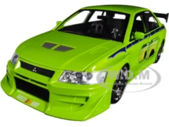 Brian's Mitsubishi Lancer Evolution VII The Fast and the Furious Movie 1/24 Diecast Model Car Jada 99788