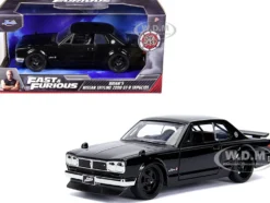 Brian's Nissan Skyline 2000 GT-R KPGC10 Black Fast & Furious Movie 1/32 Diecast Model Car Jada 99602