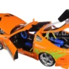 Brian's Toyota Supra Orange "Fast & Furious" Movie 1/24 Diecast Model Car Jada 97168