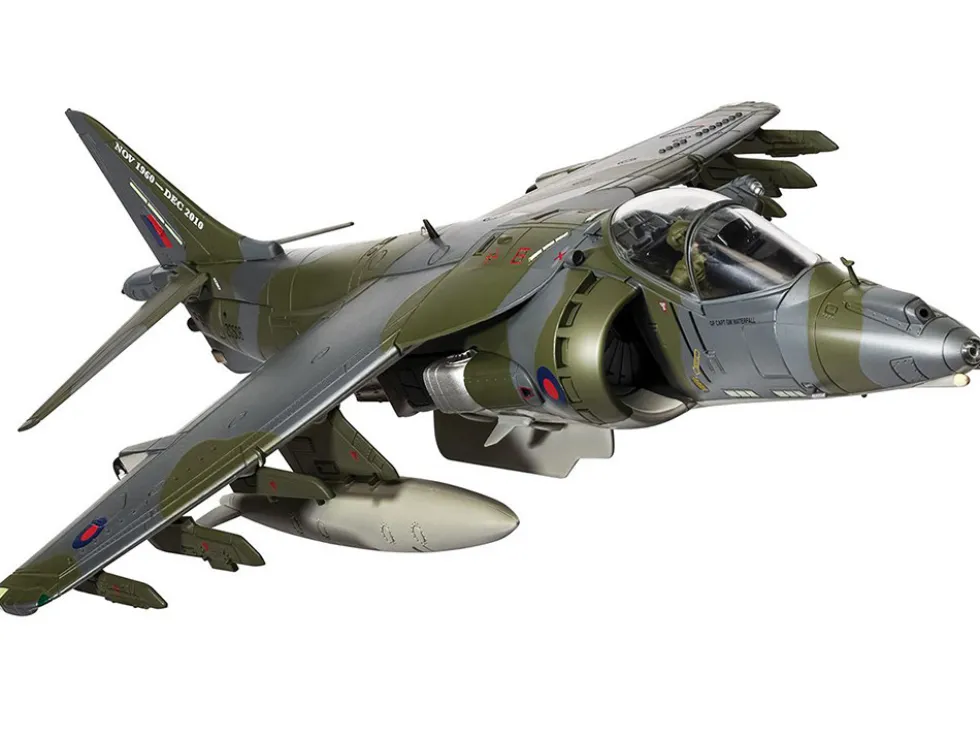 British Aerospace Harrier GR9A Aircraft "ZG506/P77, Ninja 1, RAF Cottesmore, Final Flight Retirement Scheme" (2010) Royal Air Force "The Aviation Archive" Series 1/48 Diecast Model by Corgi