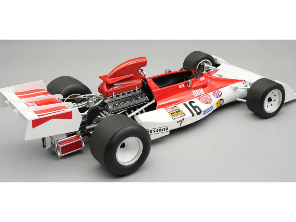 BRM P160E #16 Niki Lauda Formula One F1 "Spanish GP" (1973) "Mythos Series" with Display Case Limited Edition to 65 pieces Worldwide 1/18 Model Car by Tecnomodel