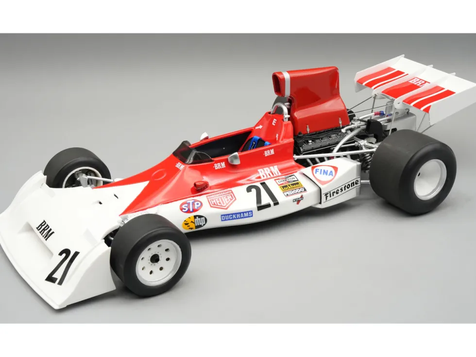 BRM P160E #21 Niki Lauda Formula One F1 "Italian GP" (1973) "Mythos Series" with Display Case Limited Edition to 70 pieces Worldwide 1/18 Model Car by Tecnomodel