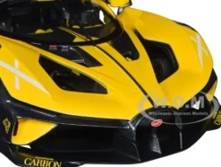 Bugatti Bolide Yellow Carbon Gray 1/18 Diecast Model Car Bburago 11047
