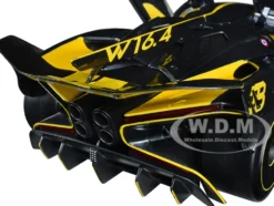 Bugatti Bolide Yellow Carbon Gray 1/18 Diecast Model Car Bburago 11047