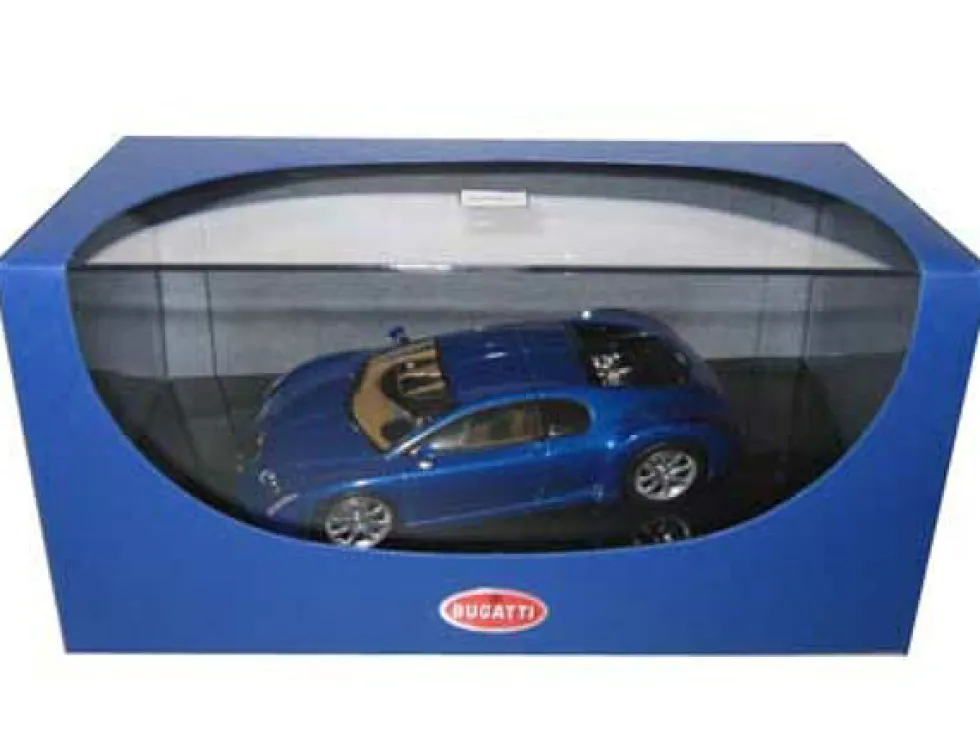 Bugatti Chiron EB 18.3 Blue 1/43 Diecast Model Car Autoart 50911