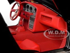 Bugatti EB110 SS Super Sport Nero Vernice Black Red Interior Silver Wheels 1/18 Model Car Autoart 70919