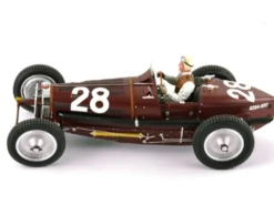 Bugatti T59 #28 Tazio Nuvolari Monaco GP 1934 Driver Mounted Etorre Bugatti Jean Bugatti Figures 1/18 Models Le Mans Miniatures FLM18000228M
