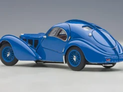 1938 Bugatti Type 57SC Atlantic Metal Wire Spoke Wheels Blue 1/43 Diecast Model Car Autoart 50947