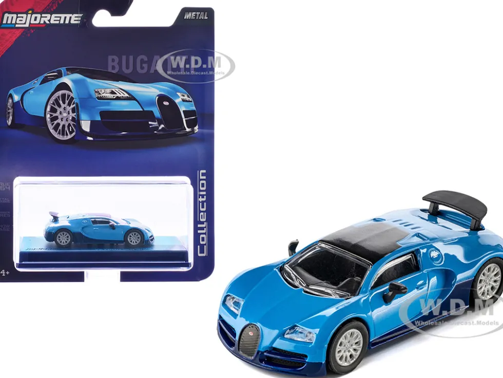 2005 Bugatti Veyron 16.4 Super Sport Blue "Collection" Series 1/64 Diecast Model Car by Majorette