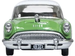 1954 Buick Century Estate Wagon Willow Green and White 1/87 HO Scale Diecast Model Car Oxford Diecast 87BCE54003