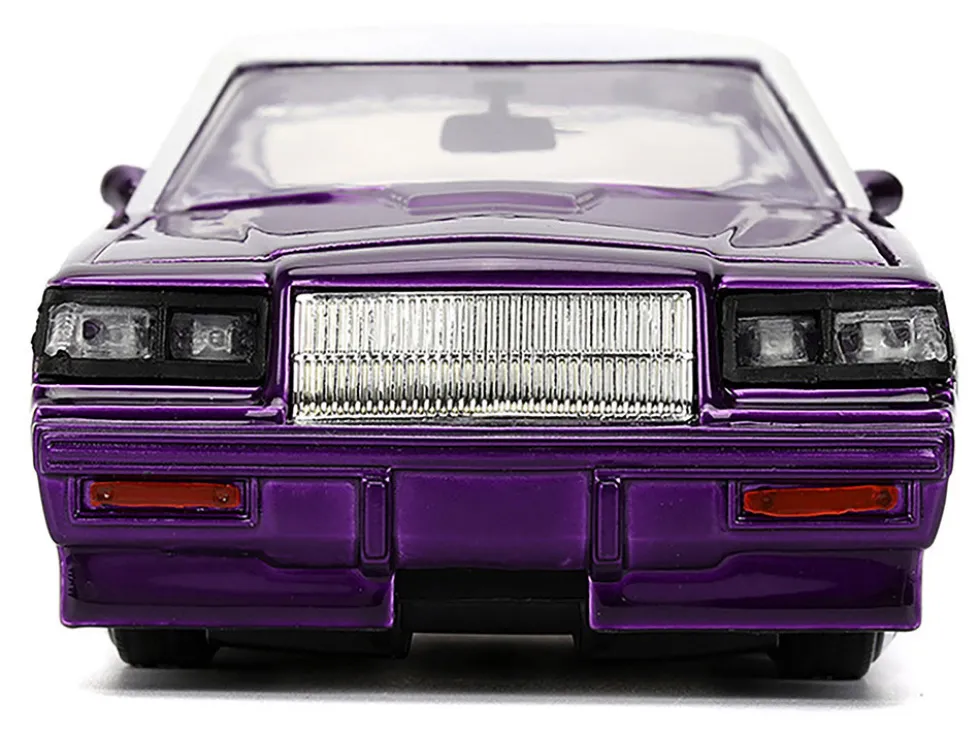 1987 Buick Grand National Candy Purple with Graphics and White Top and Interior "Bigtime Muscle" Series 1/24 Diecast Model Car by Jada