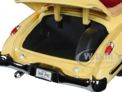1949 Buick Roadmaster Convertible Charlie Babbitt's Yellow Red Interior Rain Man 1988 Movie 1/18 Diecast Model Car Greenlight 13616