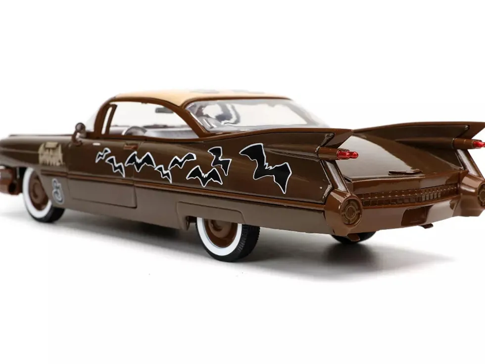 1959 Cadillac Coupe DeVille Brown White Graphics Count Chocula Diecast Figurine Hollywood Rides Series 1/24 Diecast Model Car Jada 32204