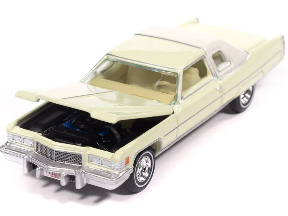 1976 Cadillac Coupe DeVille Phoenician Ivory "Luxury Cruisers" Series 1/64 Diecast Model Car by Auto World