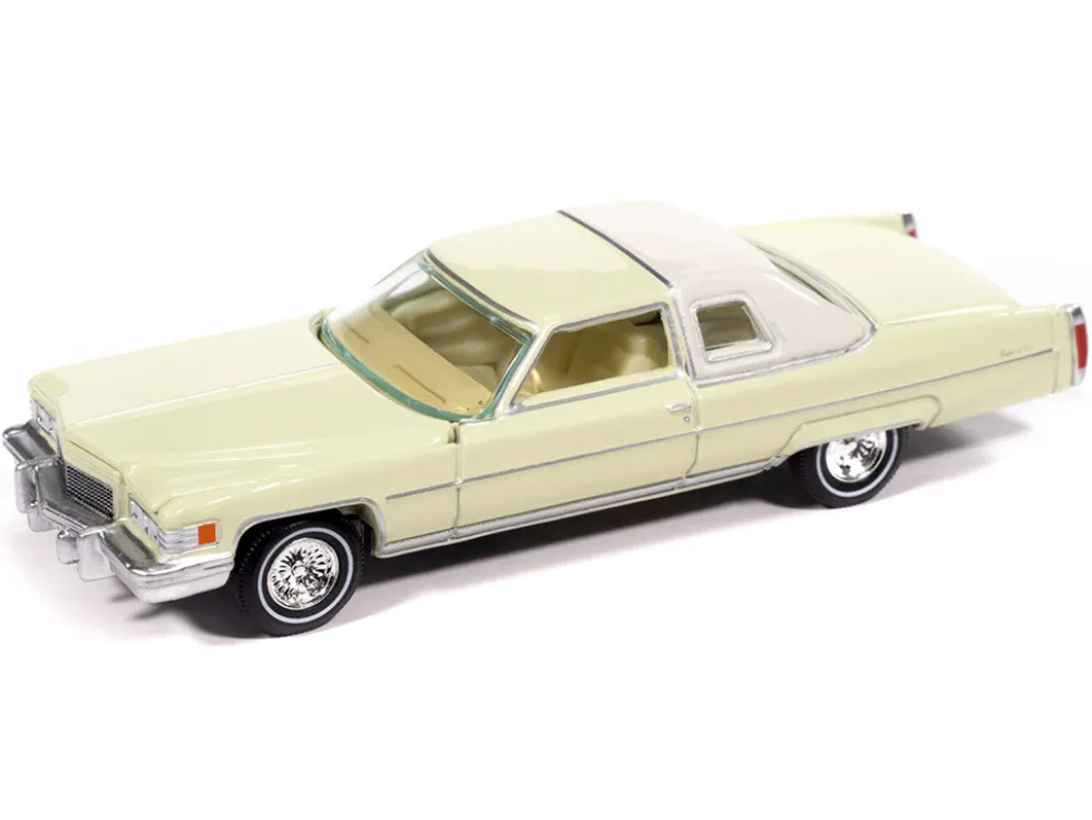 1976 Cadillac Coupe DeVille Phoenician Ivory "Luxury Cruisers" Series 1/64 Diecast Model Car by Auto World