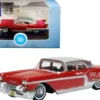 1957 Cadillac Eldorado Brougham Dakota Red Silver Metallic Top 1/87 HO Scale Diecast Model Car Oxford Diecast 87CE57002