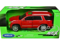 2017 Cadillac Escalade with Sunroof Red Metallic 1/24-1/27 Diecast Model Car by Welly