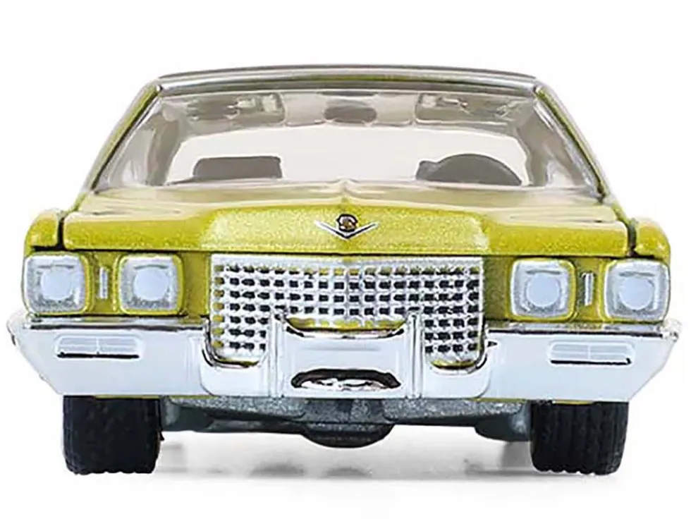 1971 Cadillac Sedan Deville Lowrider Gold Metallic with Black Top "California Lowriders" Series 7 1/64 Diecast Model Car by Greenlight
