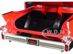 1958 Cadillac Series 62 Red Freddy Krueger Diecast Figure A Nightmare on Elm Street Movie 1/24 Diecast Model Car Jada 31102