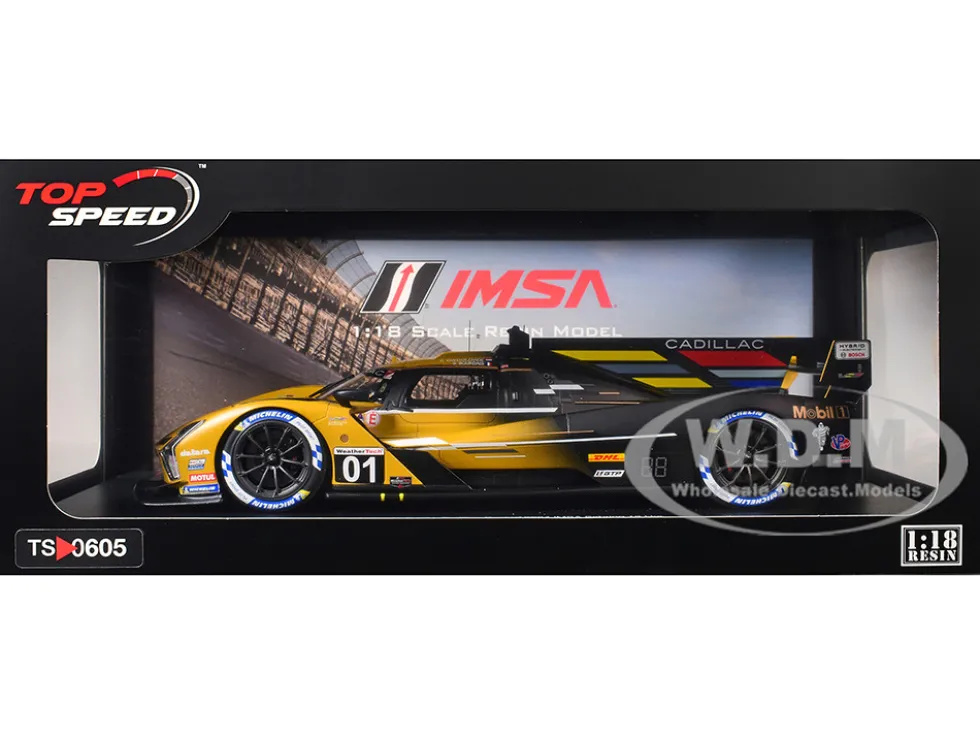 Cadillac V-Series.R #01 Sebastien Bourdais - Scott Dixon - Renger van der Zande "Cadillac Racing" 2nd Place "12 Hours of Sebring" (2024) 1/18 Model Car by Top Speed