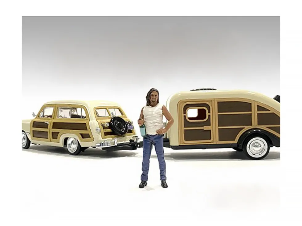 Campers Figure 3 1/24 Scale Models American Diorama AD76436