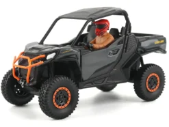 Can-Am Commander XT-P 1000R Gray and Orange with Driver Figure 1/32 Diecast Model by BRP Models