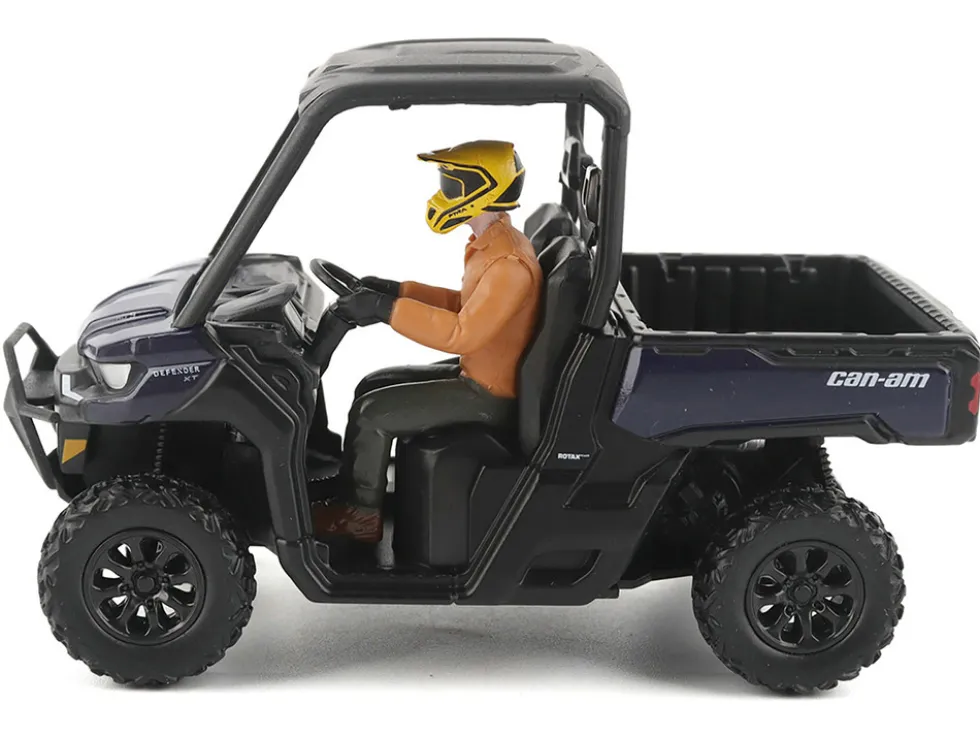 Can-Am Defender XT HD9 Navy Blue and Black with Driver Figure 1/32 Diecast Model by BRP Models