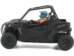 Can-Am Maverick Trail DPS 1000 Matt Black with Driver Figure 1/32 Diecast Model by BRP Models
